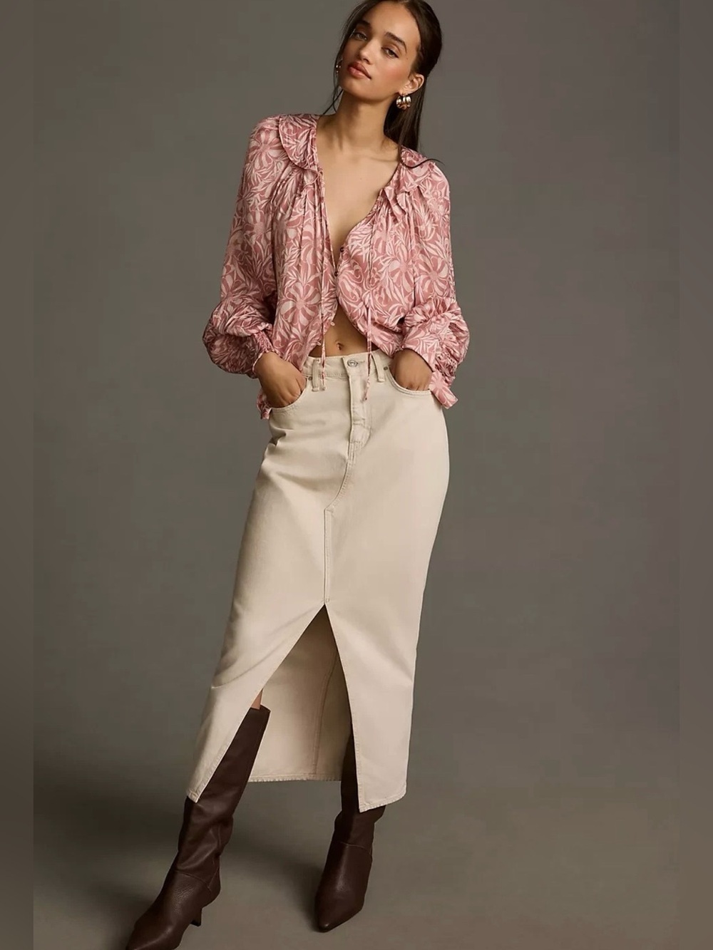 Anthropologie Florence Balducci Femme Collared Blouse Size Small - Picture 10 of 10